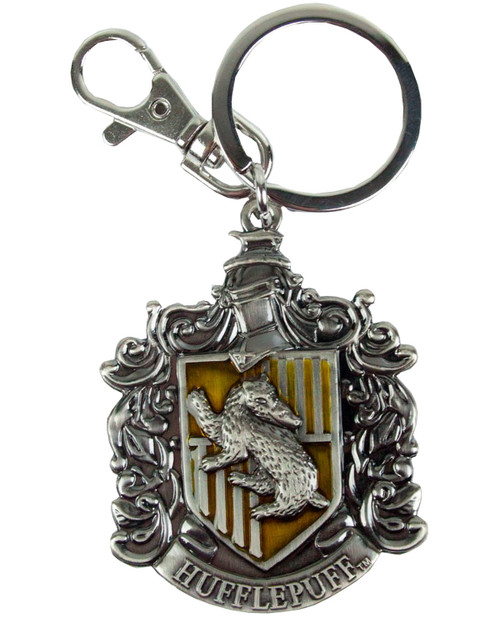 Harry Potter Hufflepuff Crest Pewter Keychain