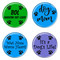 Dog Paw Sayings 2.25" Refrigerator Magnets - 4 Pack