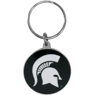 Michigan State University Pewter Keychain NCAA
