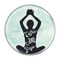 Enthoozies Coffee and Yoga 1.5 Inch Diameter Pinback Button