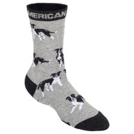 American Pit Bull Grey Ladies Socks  (Fits Shoe Size 6-9)