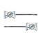 Miami Dolphins Bow Bobby Pin (2-Pack)