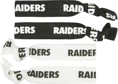 Oakland Raiders Hair Ties (4-Pack)