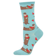 Ottermelon One Size Fits Most Sky Blue Ladies Socks