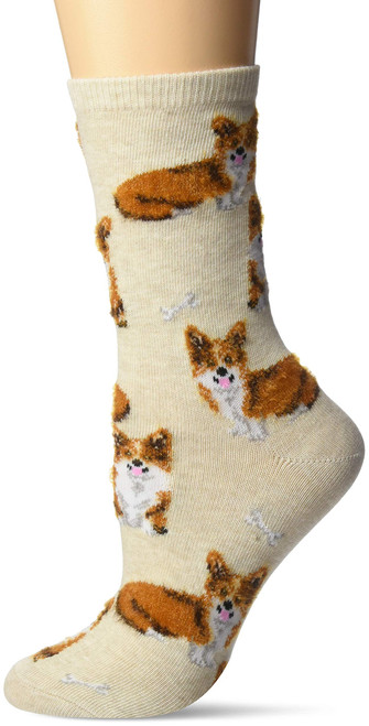 Corgi Natural Melange Ladies Crew Socks