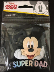 Mickey Head Super Dad Soft Touch PVC Magnet
