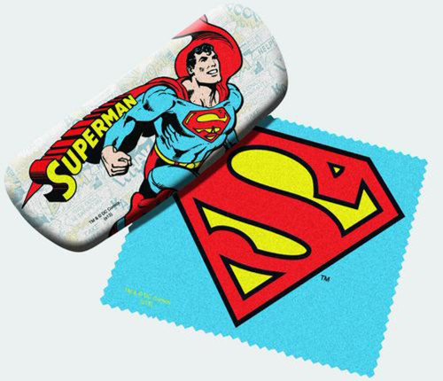 DC Comics Eyeglass Case with Cleaner Sheet (Superman)