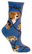 Beagle Dog Blue Large Cotton Socks (6 Pack)