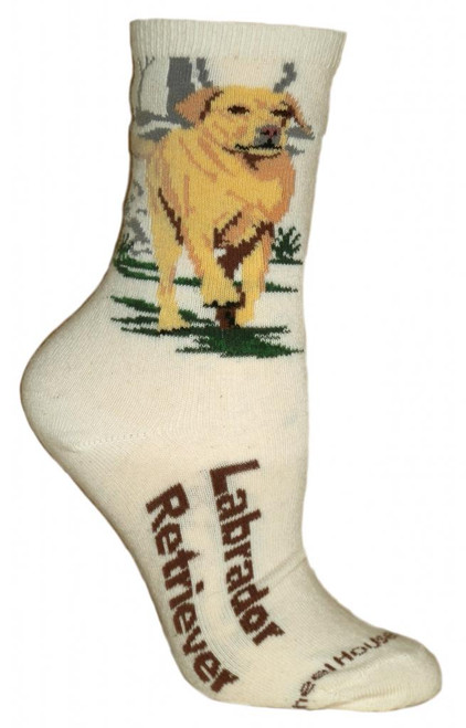 Yellow Lab Natural Color Cotton Ladies Socks (6 Pack)