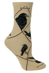 Raven Khaki Large Cotton Socks (6 Pack)