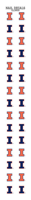 University of Illinois Nail Sticker Decals (6 Pack)