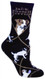 Jack Russell Terrier Dog Black Large Cotton Socks (6 Pack)