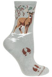 Deer Gray Ladies Socks (6 Pack)