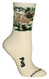 Fawn Pug Natural Color Cotton Ladies Socks (6 Pack)