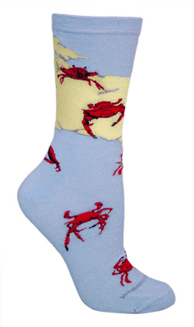 Crabs Blue Cotton Ladies Socks (6 Pack)