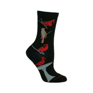 Cardinals Black Cotton Ladies Socks (6 Pack)