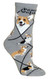 Pembroke Welsh Corgi Dog Gray Cotton Ladies Socks (6 Pack)
