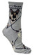 German Shepherd Dog Gray Cotton Ladies Socks (6 Pack)