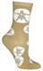 Sanddollars Khaki Cotton Ladies Socks (6 Pack)