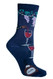 Wine Country Navy Cotton Ladies Socks (6 Pack)