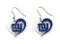 New York Giants Swirl Heart Earrings (6 Pack)