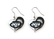 New York Jets Swirl Heart Earrings (6 Pack)