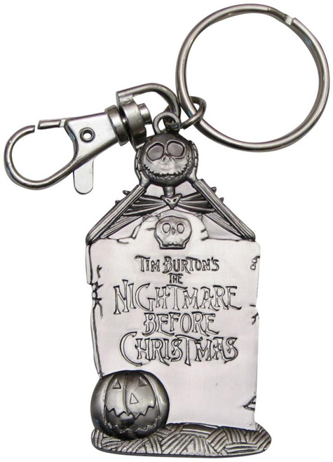 Nightmare Before Christmas Jack Skellington and Tombstone Pewter Keychain (6 Pack) - 21589