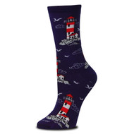 Lighthouse Navy Medium Socks (6 Pack)