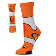 Clown Fish Sock Puppet Orange Medium Socks (6 Pack)