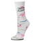 Flamingo Sunset White Medium Socks (6 Pack)