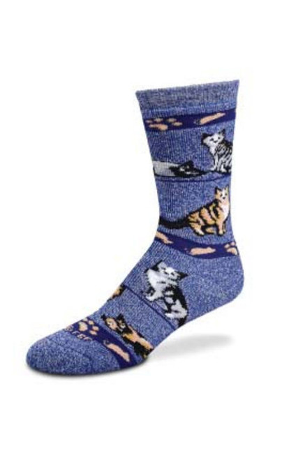 Denim Cat Medium Socks (6 Pack)