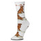 Chocolate Lab Medium White Socks (6 Pack)