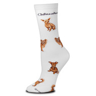 Chihuahua Medium White Socks (6 Pack)