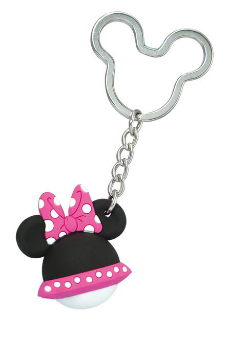 Minnie Mouse Pink Dress Icon Ball Keychain