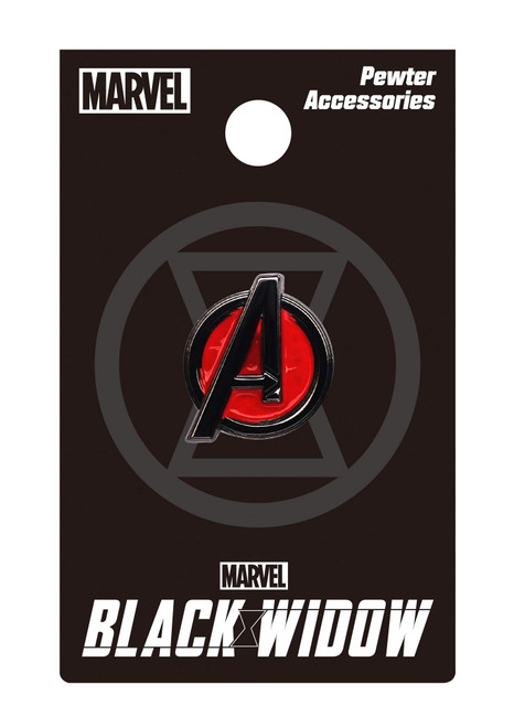 Avengers Black Widow Logo Colored Pewter Lapel Pin