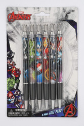 Marvel Avengers 6 Pack of Jazz Pens