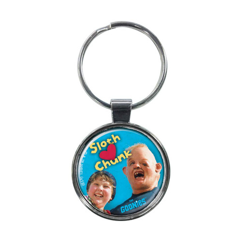 Ata-Boy The Goonies Sloth Hearts Chunk 1.5" Fob Keychain for Keys, Backpack Pulls and More