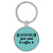 Enthoozies Instant Mom Just add Coffee Teal  Laser Engraved Leatherette Keychain Backpack Pull - 1.5 x 3 Inches