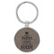 Enthoozies Hocus Pocus Coffee Helps Me Focus Gray Laser Engraved Leatherette Keychain Backpack Pull - 1.5 x 3 Inches