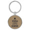 Enthoozies Hocus Pocus Coffee Helps Me Focus Light Brown Laser Engraved Leatherette Keychain Backpack Pull - 1.5 x 3 Inches