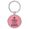 Enthoozies Hocus Pocus Coffee Helps Me Focus Pink Laser Engraved Leatherette Keychain Backpack Pull - 1.5 x 3 Inches