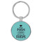 Enthoozies Hocus Pocus Coffee Helps Me Focus Teal  Laser Engraved Leatherette Keychain Backpack Pull - 1.5 x 3 Inches
