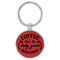 Enthoozies Coffee then the Daily Grind Begins Red Laser Engraved Leatherette Keychain Backpack Pull - 1.5 x 3 Inches