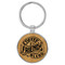 Enthoozies Coffee & Friends are the Perfect Blend Bamboo Laser Engraved Leatherette Keychain Backpack Pull - 1.5 x 3 Inches