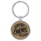 Enthoozies Coffee & Friends are the Perfect Blend Light Brown Laser Engraved Leatherette Keychain Backpack Pull - 1.5 x 3 Inches