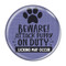 Enthoozies Beware Attack Puppy On Duty Licking May Occur V1 1.5" Pinback Button