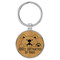 Enthoozies Easily Distracted by Paws Bamboo Laser Engraved Leatherette Keychain Backpack Pull - 1.5 x 3 Inches v2