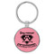 Enthoozies Dog Rescuer is my Superpower Pink Laser Engraved Leatherette Keychain Backpack Pull - 1.5 x 3 Inches