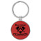 Enthoozies Dog Rescuer is my Superpower Red Laser Engraved Leatherette Keychain Backpack Pull - 1.5 x 3 Inches