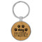 Enthoozies Puppy Stay Pawsitive! Bamboo Laser Engraved Leatherette Keychain Backpack Pull - 1.5 x 3 Inches